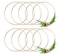 Anvin Lot de 10 anneaux ronds en métal de 10 cm pour macramé, attrape-rêves, festivals, couronnes, macramé, projets d'art et d'artisanat (or rose, 10 cm de diamètre)