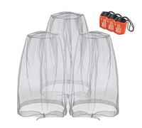 Anvin Lot de 3 filets en maille pour le visage contre les moucherons, les moucherons, les moucherons, les moucherons, les moucherons, fonctionne sur la plupart des chapeaux, livré avec des pochettes