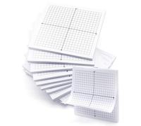 Anvin Lot de 300 feuilles de notes autocollantes en papier graphique 7,5 x 7,5 cm, bloc graphique mathématique 20 x 20, 4 quadrants, mini papier graphique pour enseigner et apprendre les mathématiques