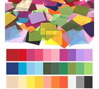 Anvin Lot de 3000 carrés en papier de soie arc-en-ciel 2 x 5,1 cm pour travaux manuels, projets de bricolage, travaux manuels, chouchou artistiques, activités de t plus - 30 couleurs assorties