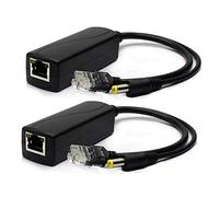 ANVISION 2-Pack Active PoE Splitter Adaptateur IEEE 802.3af Compliant 10 / 100Mbps, DC 12V Sortie pour caméra IP Wirelss AP Routeur Voip Téléphone AV-PS12
