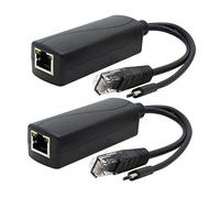 ANVISION 2-Pack Gigabit PoE Splitter, Adaptateur Ethernet USB Micro 48V à 5V 2,4 A, Fonctionne avec Raspberry Pi 3B +, caméra IP et Plus