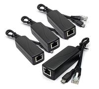 ANVISION 4-Pack Actif 5V 2.4A PoE Splitter Adaptateur IEEE 802.3af Compatible Micro USB 48V à 5V / 2.4A pour Tablettes, Dropcam ou Raspberry Pi, IPC, Caméra IP et Plus