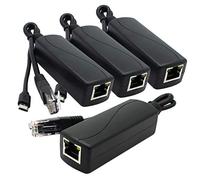 ANVISION 4-Pack Gigabit PoE Splitter, Adaptateur Ethernet USB Micro 48V à 5V 2,4 A, Fonctionne avec Raspberry Pi 3B +, caméra IP et Plus