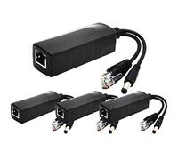 ANVISION AV-PS12 Lot de 4 adaptateurs répartiteurs PoE 12 V DC IEEE 802.3af, 10/100 Mbps, pour caméra IP AP, téléphone Voip et Plus Encore