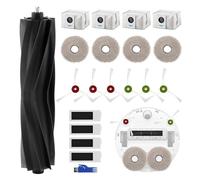 Anwangda Lot de 20 accessoires de rechange pour robot aspirateur Ecovacs Deebot T20 Omni, 1 brosse principale en caoutchouc, 6 brosses latérales, 4 sacs à poussière et lingettes, 4 filtres Hepa, 1