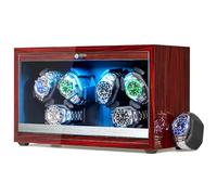 ANWBROAD Remontoir de montre 6 montres avec LED et moteur super silencieux rotateur 4 modes rotatifs Boîte à montres Shaker avec câble USB Cadeau UJWW003Y