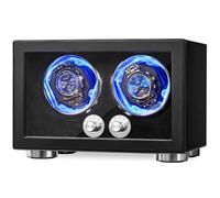 ANWBROAD Remontoir pour Montres Automatiques Double Rotor | Avec LED et 4 Modes de Rotation Retourneur de Montre Moteur Mabuchi Ultra Silencieux JWW004B