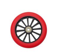 ANWEALTH Lot de 2 Roues de 125 mm Roues de Scooter de 120 mm Roues en Ligne de 125 mm Roues de Rechange pour Scooters à 3 Roues Intérieur Et Extérieur (Rouge)