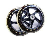 ANWEALTH Lot de 2 Roues de Rechange pour Trottinettes 120 mm 145 mm 175 mm 180 mm 190 mm 200 mm 5 Pouces 6 Pouces 7 Pouces 8 Pouces (125 X 24 mm)