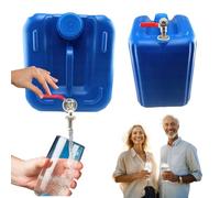 Anwicar Bidon d'eau avec Robinet - Réservoir d'eau Camping 20l - Camping Jerricane d'eau - Réservoir d'eau Fraîche - Bleu