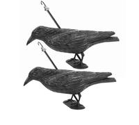 Anwicar Effaroucheur de Corbeaux - Anti-Oiseaux - Corbeau factice - The Crow - Épouvantail - Répulsif Pigeons pour Balcon et Jardin