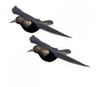Anwicar Effaroucheur de Corbeaux - Anti-Oiseaux - Corbeau factice - The Crow - Épouvantail - Répulsif Pigeons pour Balcon et Jardin
