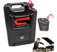 Anwicar Jerrican Essence 20L - Bidon essence avec Tuyau - Bidon de Réserve Robuste et étanche pour Essence et Diesel - Noir