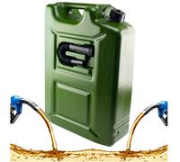 Anwicar Jerrican Essence 20L - Bidon essence avec Tuyau - Bidon de Réserve Robuste et étanche pour Essence et Diesel - Olive