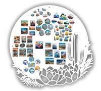 Anwicar Tableau Magnétique Effaçable en Acier - Idéal pour Aimants et Notes - Tableau Noir Magnétique Mural - Compatible avec Marqueurs Craie - Motif de fleurs - 50x50 cm - Blanc