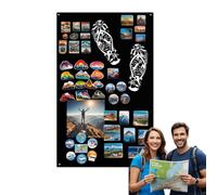 Anwicar Tableau Magnétique Effaçable en Acier - Idéal pour Aimants et Notes - Tableau Noir Magnétique Mural - Compatible avec Marqueurs Craie - 30x50 cm - Noir