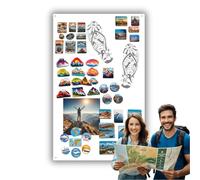 Anwicar Tableau Magnétique Effaçable en Acier - Idéal pour Aimants et Notes - Tableau Noir Magnétique Mural - Compatible avec Marqueurs Craie - 50x80 cm - Blanc