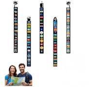 Anwicar Tableau Magnétique exotique Noir 80x6 cm lot de 5 | Tableau en acier pour aimants, notes et marqueurs craie; surface effaçable et kit de montage mural inclus