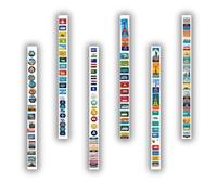Anwicar Tableau Magnétique mural effaçable Blanc 100x6 cm lot de 6
