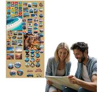 Anwicar Tableau Magnétique mural effaçable Doré 100x50 cm | Tableau en acier pour aimants, notes et marqueurs craie; surface effaçable et kit de montage mural inclus