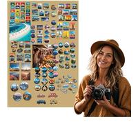 Anwicar Tableau Magnétique mural effaçable Doré 100x80 cm | Tableau en acier pour aimants, notes et marqueurs craie; surface effaçable et kit de montage mural inclus