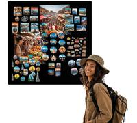 Anwicar Tableau Magnétique mural effaçable Noir 50x50 cm | Tableau en acier pour aimants, notes et marqueurs craie; surface effaçable et kit de montage mural inclus