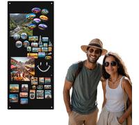 Anwicar Tableau Magnétique mural effaçable Noir 70x30 cm | Tableau en acier pour aimants, notes et marqueurs craie; surface effaçable et kit de montage mural inclus