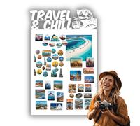 Anwicar Tableau Magnétique Petit & Grand - Tableau Magnétique avec Motif Animal - Parfait pour Aimants et Notes - Panneau Aimanté Mural - Surface D’Écriture - Kit de Fi -Blanc 50 x 80 cm