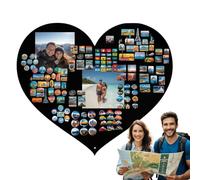 Anwicar Tableau Magnétique Petit & Grand - Tableau Magnétique pour la Saint-Valentin - Parfait pour Aimants et Notes - Panneau Aimanté Mural - Surface D’Écriture - Noir 60x70cm