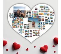 Anwicar Tableau Magnétique Petit & Grand - Tableau Magnétique pour la Saint-Valentin - Parfait pour Aimants et Notes - Panneau Aimanté Mural - Surface D’Écriture - Blanc 60x70cm