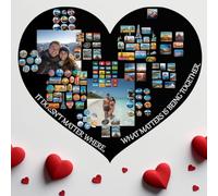 Anwicar Tableau Magnétique Petit & Grand - Tableau Magnétique pour la Saint-Valentin - Parfait pour Aimants et Notes - Panneau Aimanté Mural - Surface D’Écriture - Noir 60x70cm