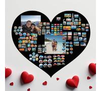 Anwicar Tableau Magnétique Petit & Grand - Tableau Magnétique pour la Saint-Valentin - Parfait pour Aimants et Notes - Panneau Aimanté Mural - Surface D’Écriture - Noir 42x50cm