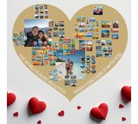 Anwicar Tableau Magnétique Petit & Grand - Tableau Magnétique pour la Saint-Valentin - Parfait pour Aimants et Notes - Panneau Aimanté Mural - Surface D’Écriture - Doré 60x70cm