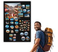 Anwicar Tableau Magnétique - Tableau Effaçable en Acier - Idéal pour Aimants et Notes - Tableau Noir Magnétique Mural - Compatible avec Marqueurs Craie - Kit de Montage Inclus - 50x30 cm - Noir