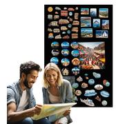 Anwicar Tableau Magnétique - Tableau Effaçable en Acier - Idéal pour Aimants et Notes - Tableau Noir Magnétique Mural - Compatible avec Marqueurs Craie - Kit de Montage Inclus - 80x50 cm - Noir