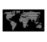 Anwicar Tableau Magnétique - Tableau Effaçable en Acier - Idéal pour Aimants et Notes - Tableau Noir Magnétique Mural - Kit de Montage Inclus - 50x100 cm - Carte du monde