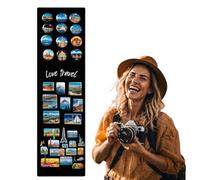 Anwicar Tableau Magnétique - Tableau Effaçable en Acier - Idéal pour Aimants et Notes - Tableau Noir Magnétique Mural - Compatible avec Marqueurs Craie - Kit de Montage Inclus - 70x20 cm - Noir