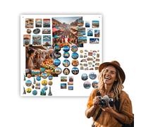 Anwicar Tableau Magnétique - Tableau Effaçable en Acier - Idéal pour Aimants et Notes - Tableau Noir Magnétique Mural - Compatible avec Marqueurs Craie - Kit de Montage Inclus - 50x50 cm - Blanc