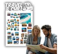 Anwicar Tableau Magnétique tortue Blanc 50x80 cm | Tableau en acier pour aimants, notes et marqueurs craie; surface effaçable et kit de montage mural inclus