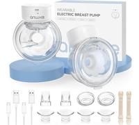 ANWIKE MY-376 Tire-Lait Electrique Mains Libres Double Ultra-Léger 230g - Tire-Lait Portable Indolore, 4 Modes 9 Niveaux avec Écran LED, Faible Bruit, bride ergonomique à 135°