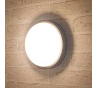 ANWIO Éclairage extérieur Autour des Murs, 14W Eclairage Extérieur LED, 4000K 980lm, Applique Murale Protégée IP54 Etanche, Plafonnier Rond Blanc - 1 pièce