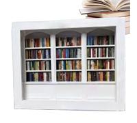 Anxiet-y Bookshelf - Secouez votre chemin de peur | 15 x 12 x 3,5 cm Mini bibliothèque avec 200 livres | Livres miniatures Shake Away Your Anxietys comme décoration pour la maison | Bibliothèque