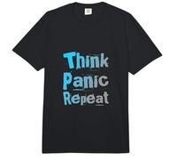 Anxiété Humour Texte Citations drôles Penser Panique Répéter Comfort Colors Adult Heavyweight T-Shirt