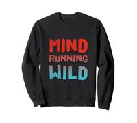 Anxiété Humour Texte Drôle Surpenser Esprit Courir Sauvage Sweatshirt