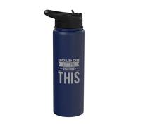Anxiété Humour Texte Funny Hold On Let Me Overthinking This Stainless Steel Insulated Water Bottle