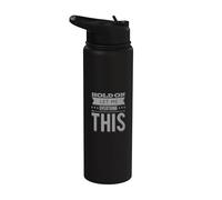 Anxiété Humour Texte Funny Hold On Let Me Overthinking This Stainless Steel Insulated Water Bottle