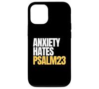 Anxiety Hates Psalm 23 Bible Verse to Memorize by Heart Coque pour iPhone 12/12 Pro