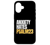 Anxiety Hates Psalm 23 Bible Verse to Memorize by Heart Coque pour iPhone 16