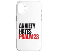 Anxiety Hates Psalm 23 Bible Verse to Memorize by Heart Coque pour iPhone 16 Plus